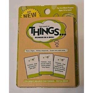 The Game Of Things Humor In A Box 4 Or More Players Ages 14+ Playmonster 2016